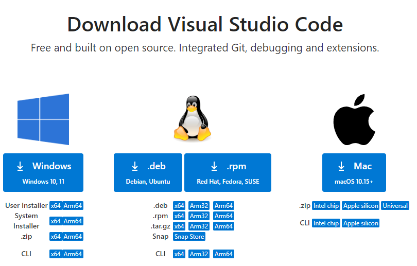 vscode 홈페이지