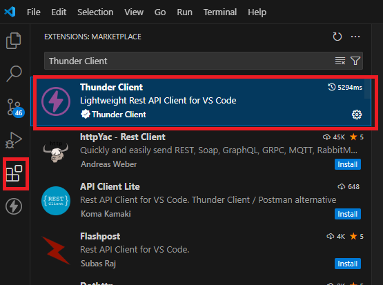 vscode 확장프로그램 설치